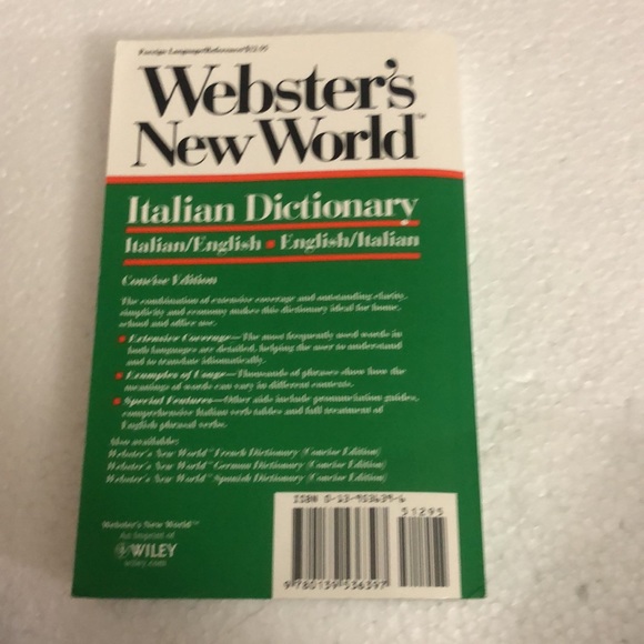 Italian Dictionary -Webster’s New world - Picture 3 of 14